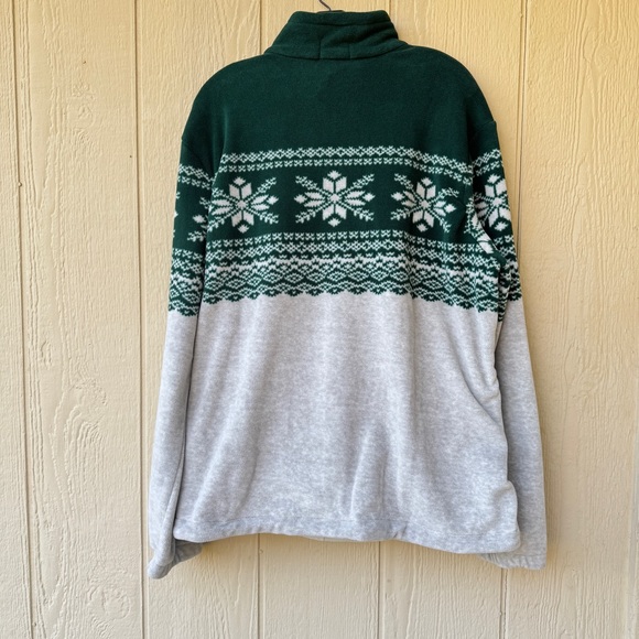 NWT Ralph Lauren Men's Green Snowflake Half-Zip Fleece Sweater XXL - Picture 2 of 7
